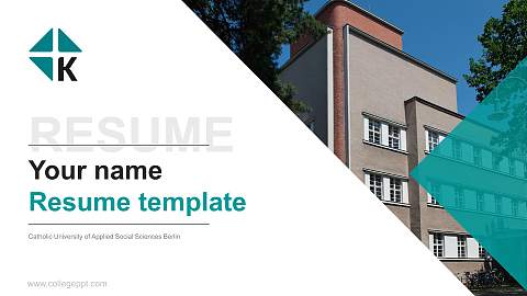 Catholic University of Applied Social Sciences Berlin Resume PPT Template