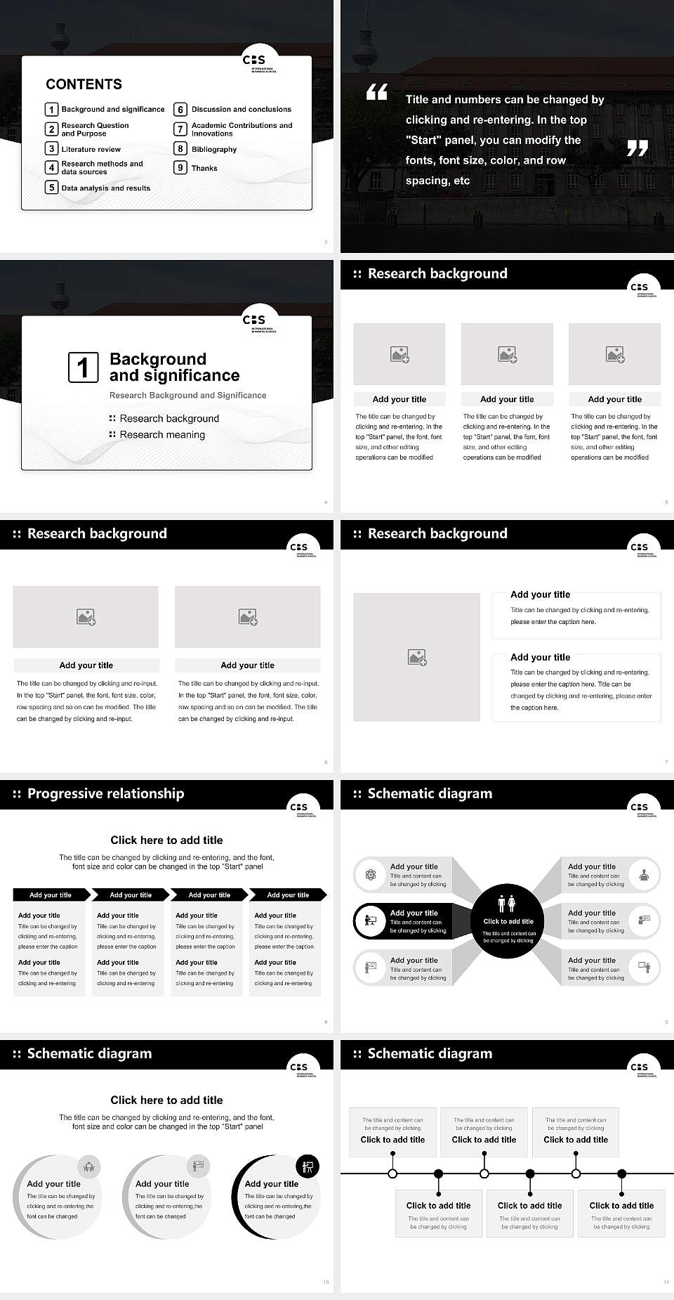 CBS International Business School – Berlin campus Graduation Thesis Defense PPT Template4:3 ratio PPT effect preview image2