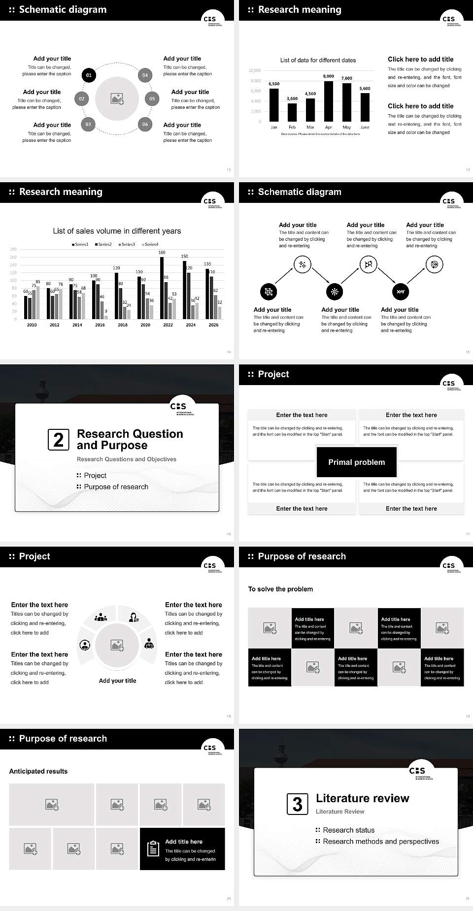CBS International Business School – Berlin campus Graduation Thesis Defense PPT Template4:3 ratio PPT effect preview image3