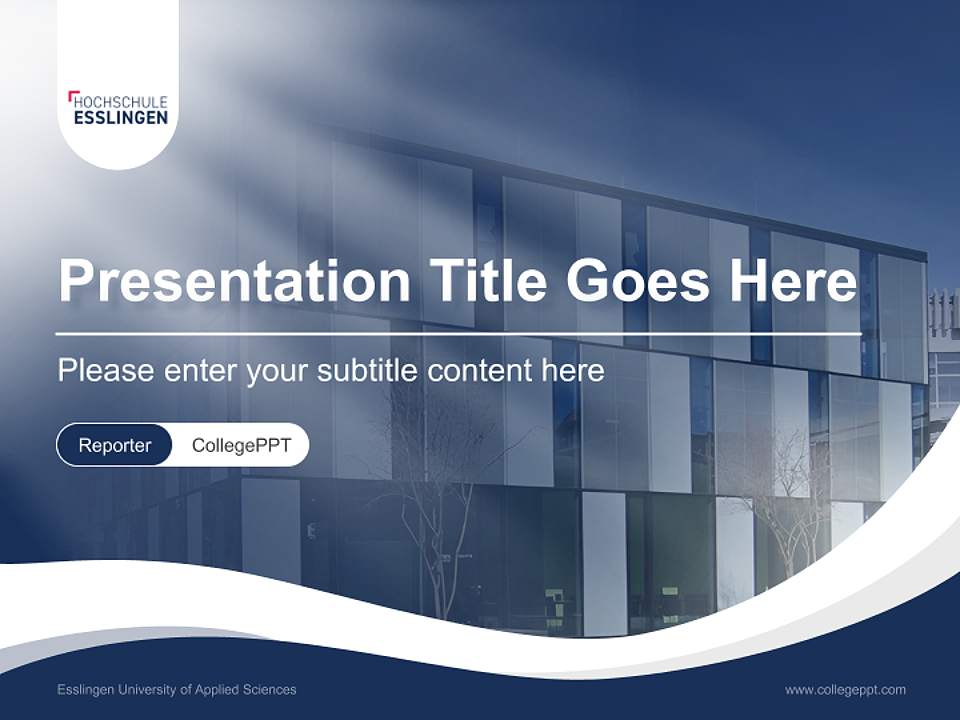 Esslingen University of Applied Sciences Lecture Sharing and Networking Event PPT Template4:3 ratio PPT effect preview image4