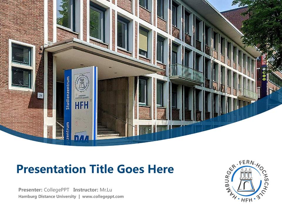 Hamburg Distance University Course/Courseware Creation PPT Template4:3 ratio PPT effect preview image5