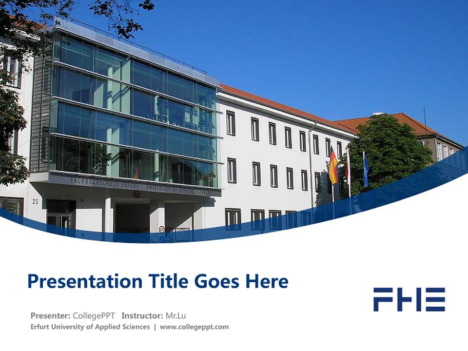 Erfurt University of Applied Sciences Course/Courseware Creation PPT Template4:3 ratio PPT effect preview image5