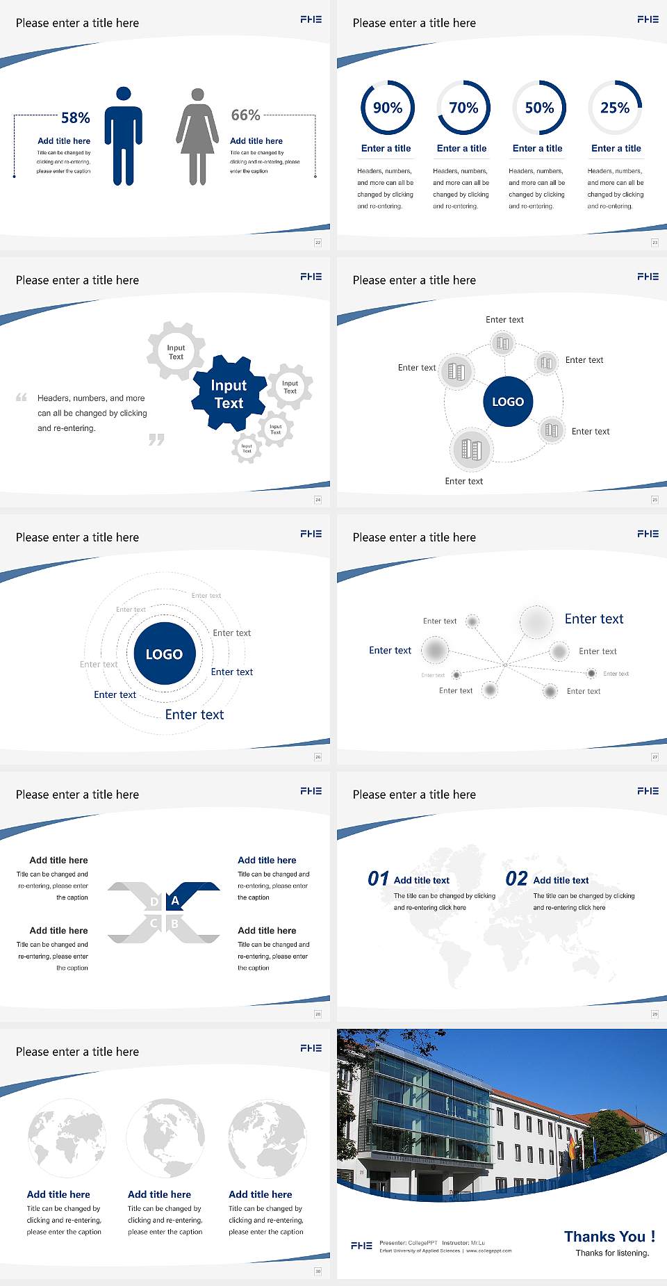 Erfurt University of Applied Sciences Course/Courseware Creation PPT Template4:3 ratio PPT effect preview image4