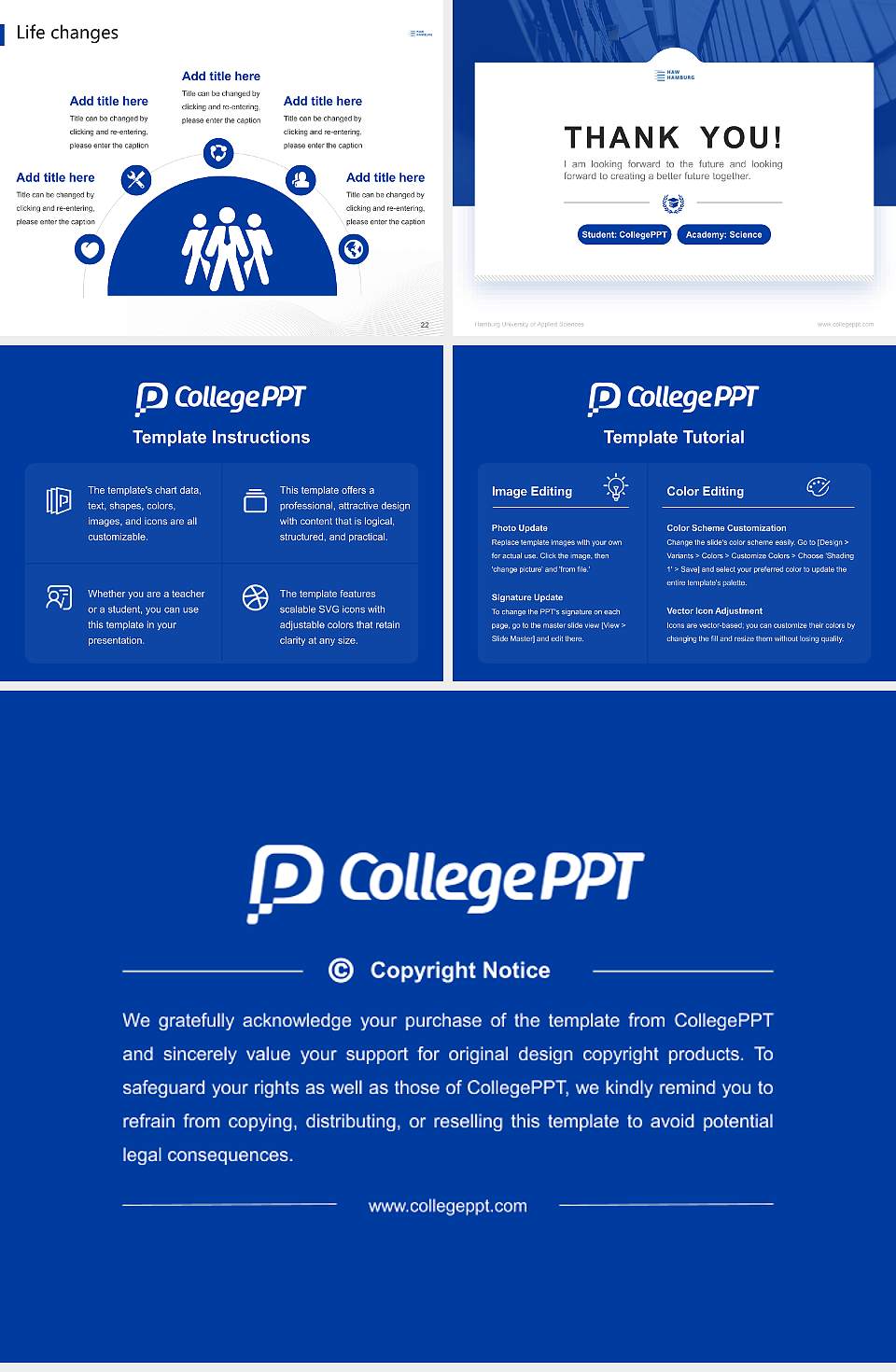 Hamburg University of Applied Sciences National Scholarship Defense PPT Template4:3 ratio PPT effect preview image4