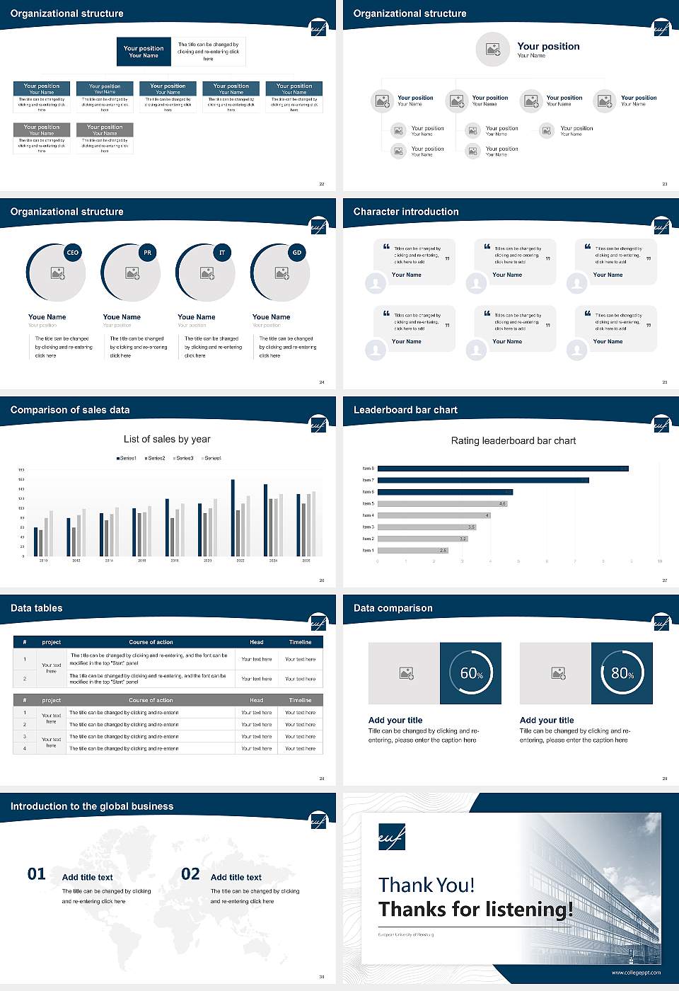 European University of Flensburg Academic Presentation/Research Findings Report PPT Template16:9 ratio PPT effect preview image4
