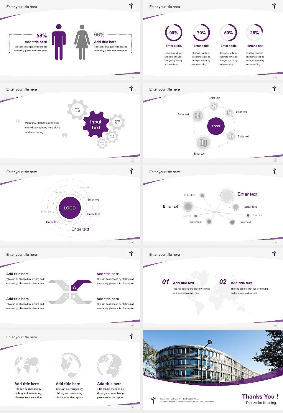 Evangelical University of Applied Sciences Nuremberg Course/Courseware Creation PPT Template16:9 ratio PPT effect preview image4