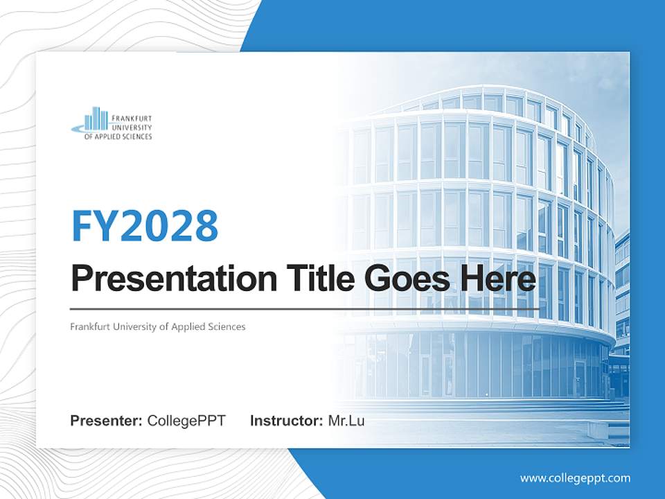 Frankfurt University of Applied Sciences Academic Presentation/Research Findings Report PPT Template4:3 ratio PPT effect preview image5