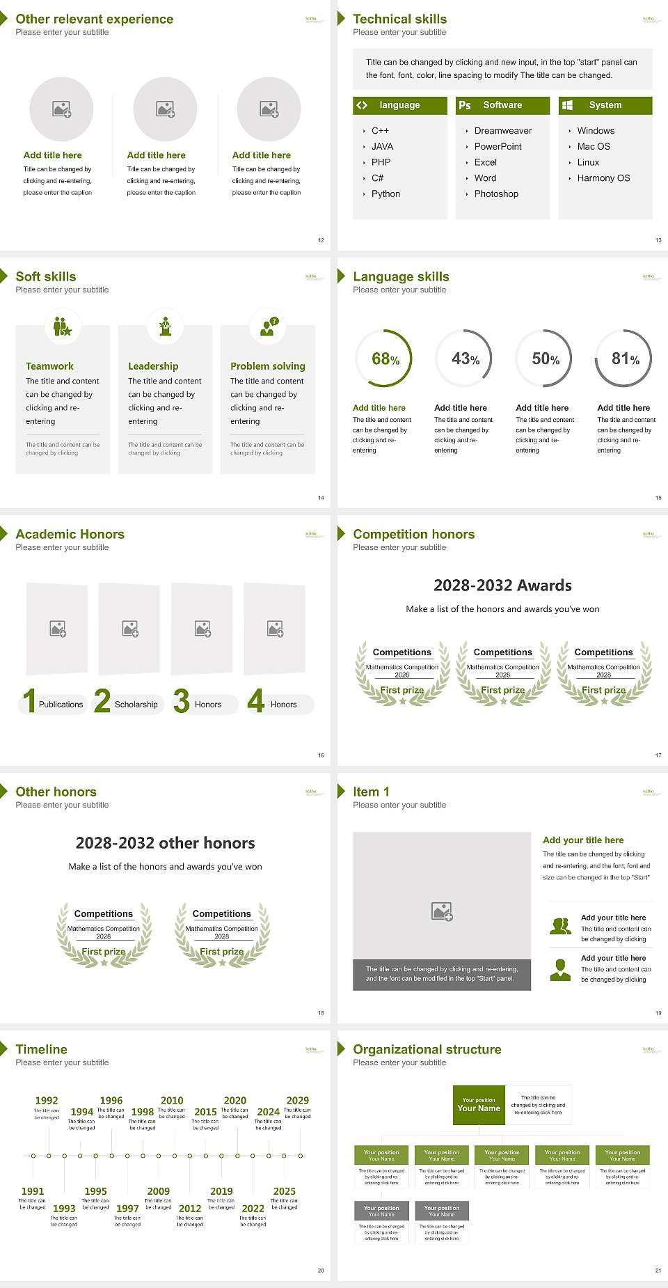 Catholic University of Applied Sciences North Rhine-Westphalia Resume PPT Template4:3 ratio PPT effect preview image3
