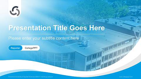 Fresenius University of Applied Sciences – Hamburg campus Lecture Sharing and Networking Event PPT Template