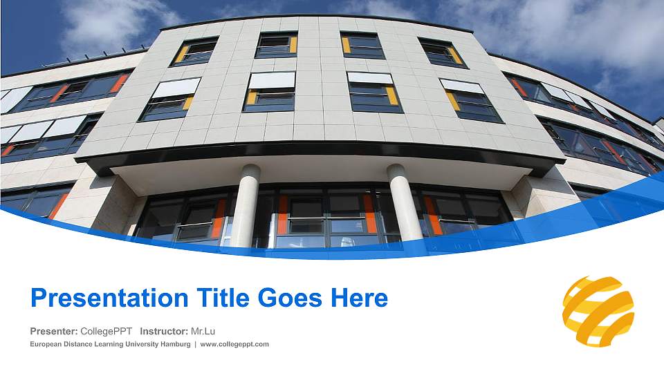 European Distance Learning University Hamburg Course/Courseware Creation PPT Template16:9 ratio PPT effect preview image