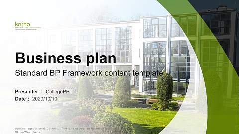 Catholic University of Applied Sciences North Rhine-Westphalia Competition/Entrepreneurship Contest PPT Template