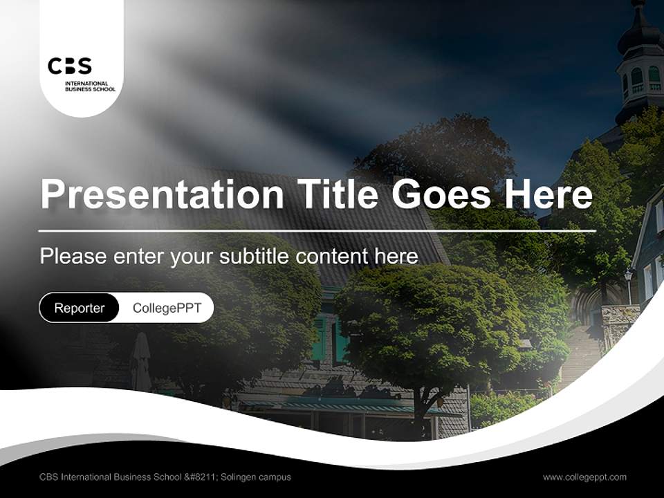 CBS International Business School – Solingen campus Lecture Sharing and Networking Event PPT Template4:3 ratio PPT effect preview image4