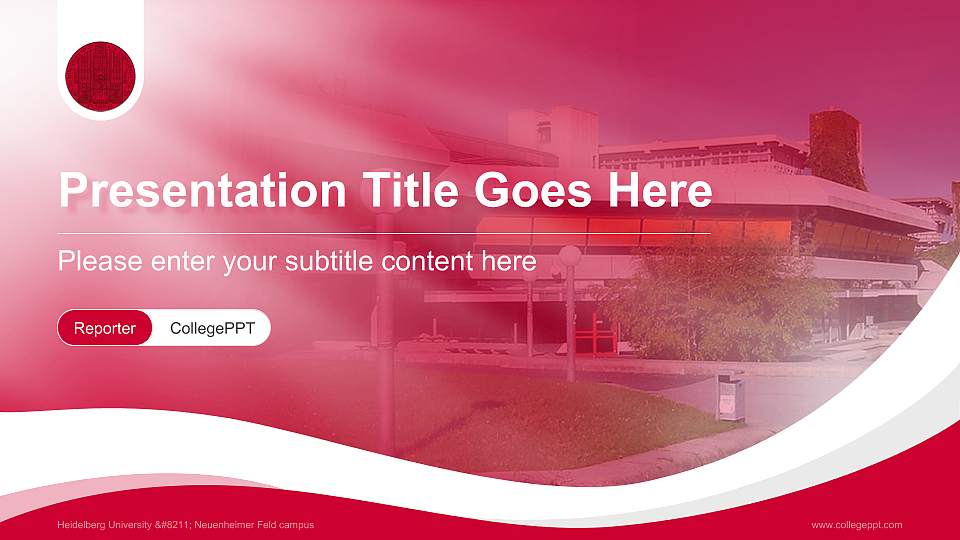 Heidelberg University – Neuenheimer Feld campus Lecture Sharing and Networking Event PPT Template16:9 ratio PPT effect preview image