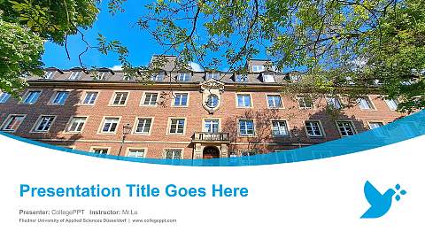 Fliedner University of Applied Sciences Düsseldorf Course/Courseware Creation PPT Template