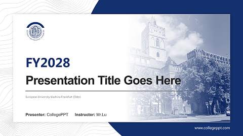 European University Viadrina Frankfurt (Oder) Academic Presentation/Research Findings Report PPT Template