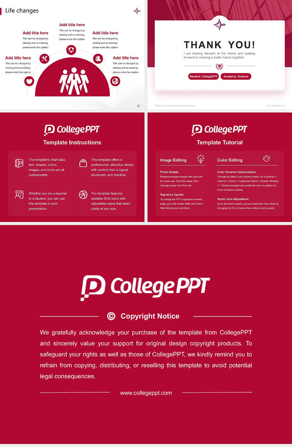 Catholic University of Applied Sciences Mainz National Scholarship Defense PPT Template4:3 ratio PPT effect preview image4