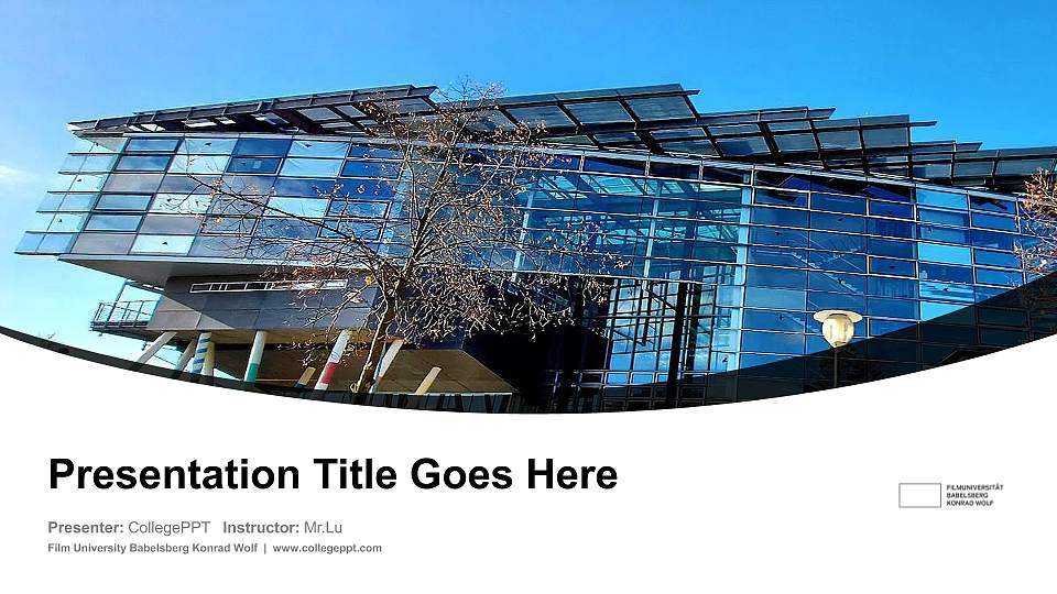 Film University Babelsberg Konrad Wolf Course/Courseware Creation PPT Template16:9 ratio PPT effect preview image