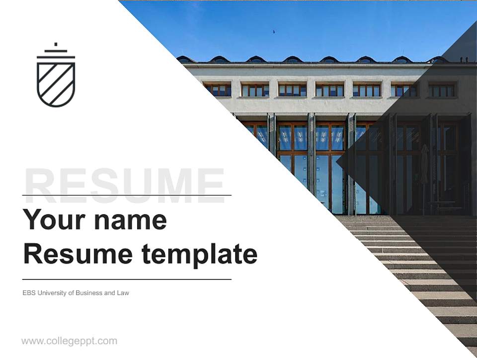 EBS University of Business and Law Resume PPT Template4:3 ratio PPT effect preview image5