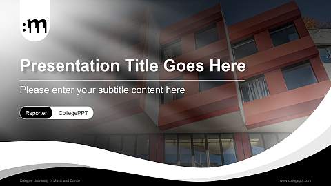 Cologne University of Music and Dance Lecture Sharing and Networking Event PPT Template