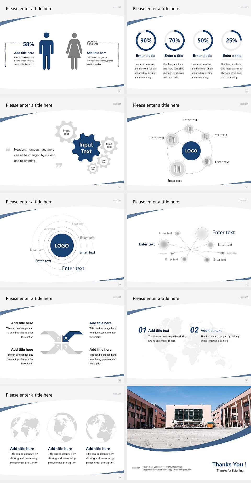 Deggendorf Institute of Technology Course/Courseware Creation PPT Template4:3 ratio PPT effect preview image4