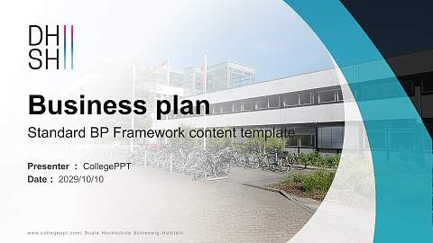 Duale Hochschule Schleswig-Holstein Competition/Entrepreneurship Contest PPT Template
