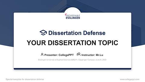 Esslingen University of Applied Sciences – Göppingen Campus Graduation Thesis Defense PPT Template