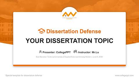 East Bavarian Technical University of Applied Sciences Amberg-Weiden Graduation Thesis Defense PPT Template