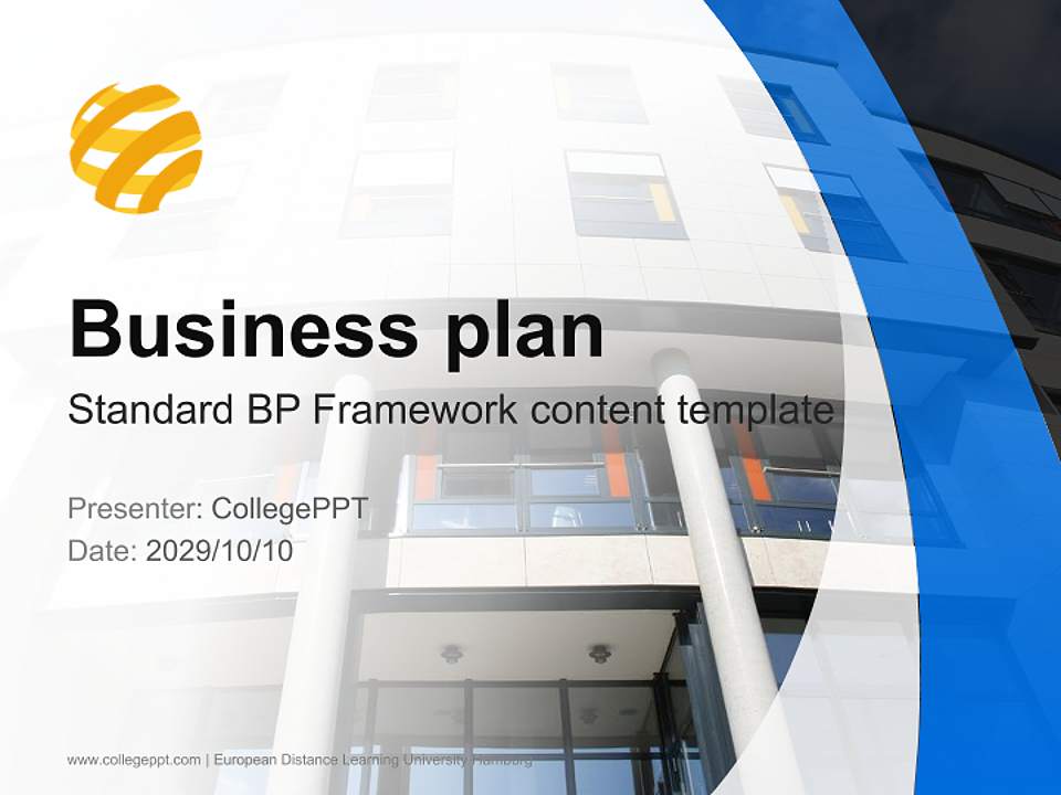 European Distance Learning University Hamburg Competition/Entrepreneurship Contest PPT Template4:3 ratio PPT effect preview image9
