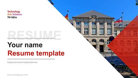 Cologne University of Applied Sciences Resume PPT Template