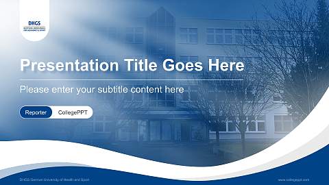 DHGS German University of Health and Sport Lecture Sharing and Networking Event PPT Template
