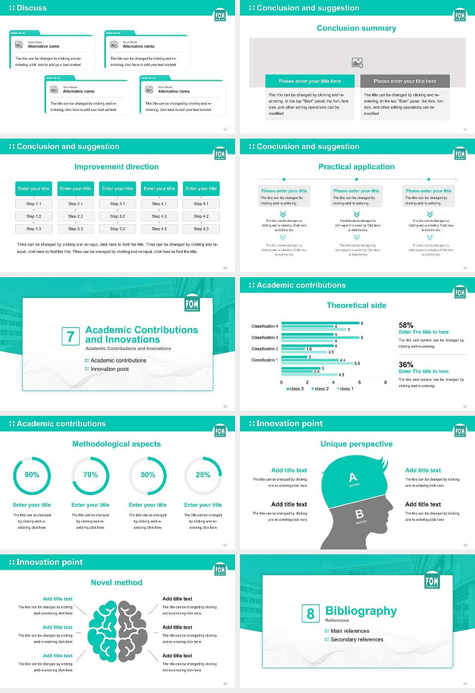 FOM University of Applied Sciences for Economics and Management Graduation Thesis Defense PPT Template16:9 ratio PPT effect preview image6