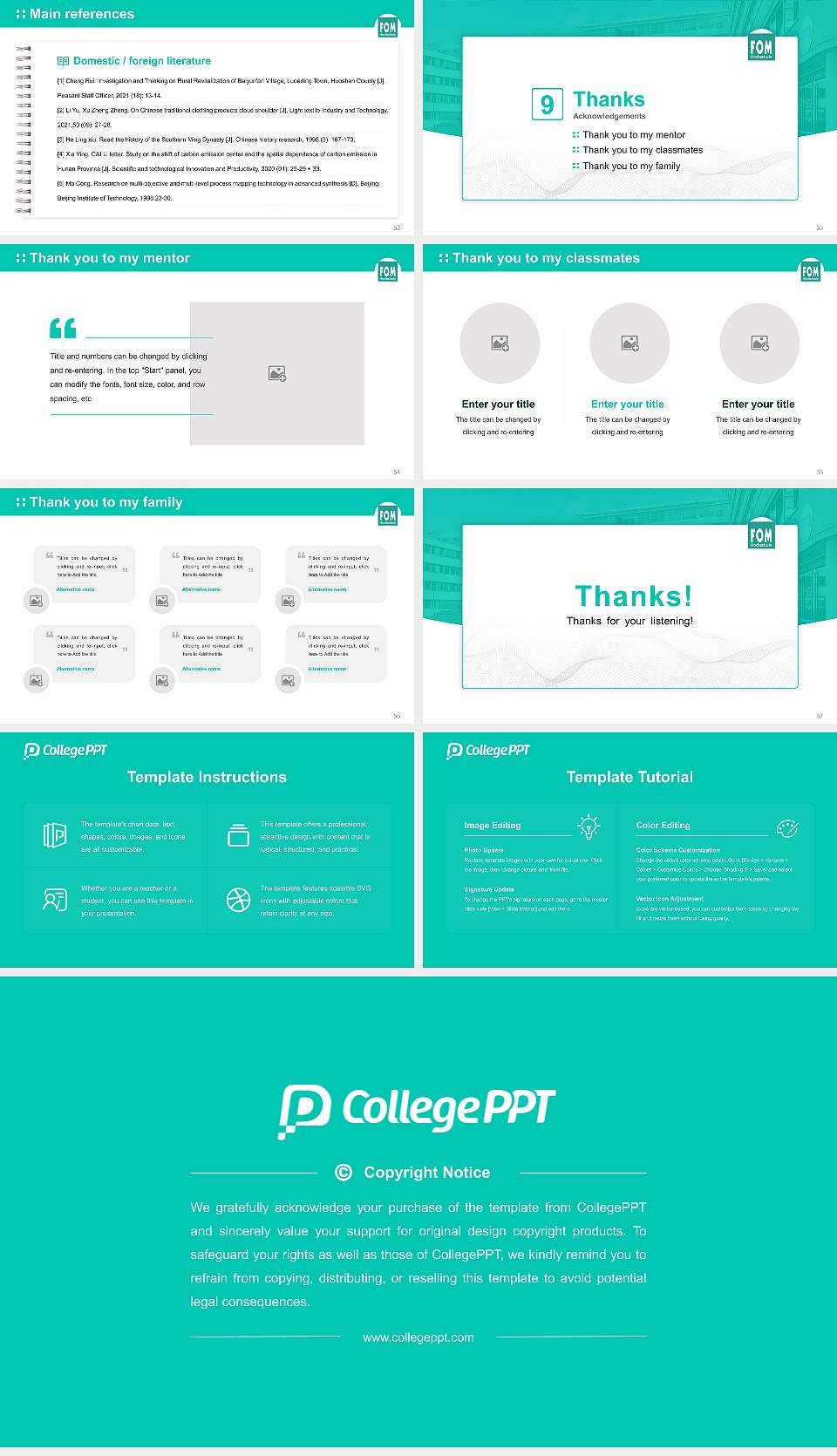 FOM University of Applied Sciences for Economics and Management Graduation Thesis Defense PPT Template16:9 ratio PPT effect preview image7