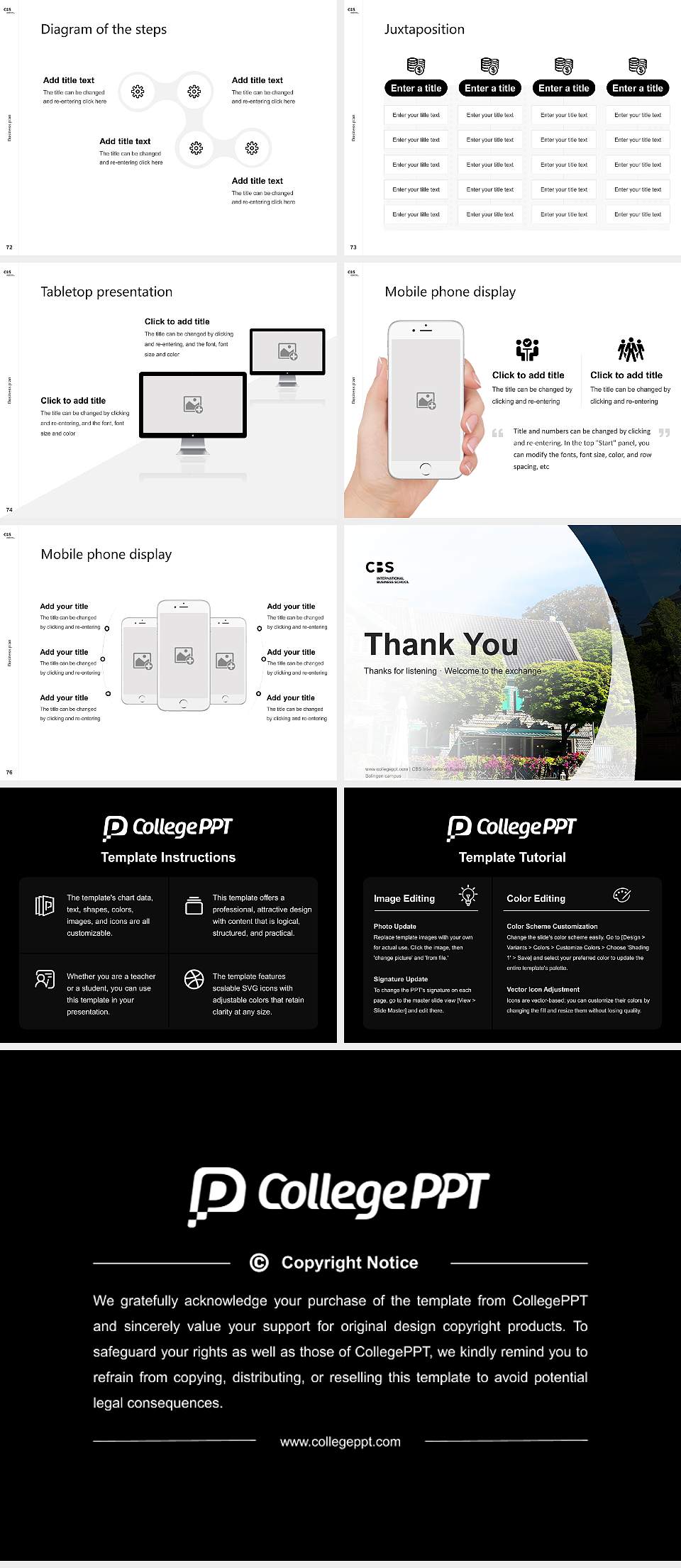 CBS International Business School – Solingen campus Competition/Entrepreneurship Contest PPT Template4:3 ratio PPT effect preview image9