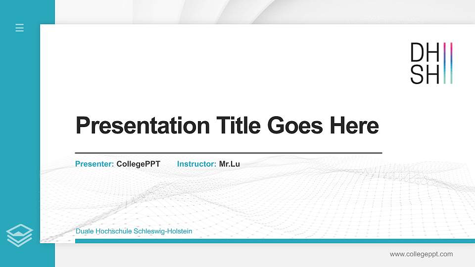 Duale Hochschule Schleswig-Holstein Thesis Proposal/Graduation Defense PPT Template16:9 ratio PPT effect preview image