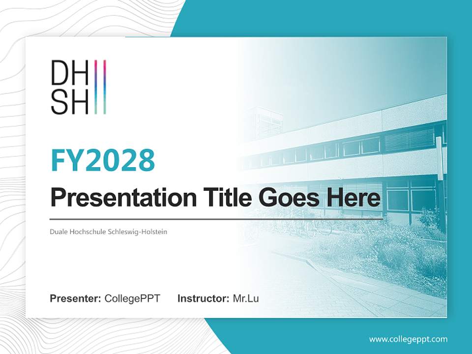 Duale Hochschule Schleswig-Holstein Academic Presentation/Research Findings Report PPT Template4:3 ratio PPT effect preview image5