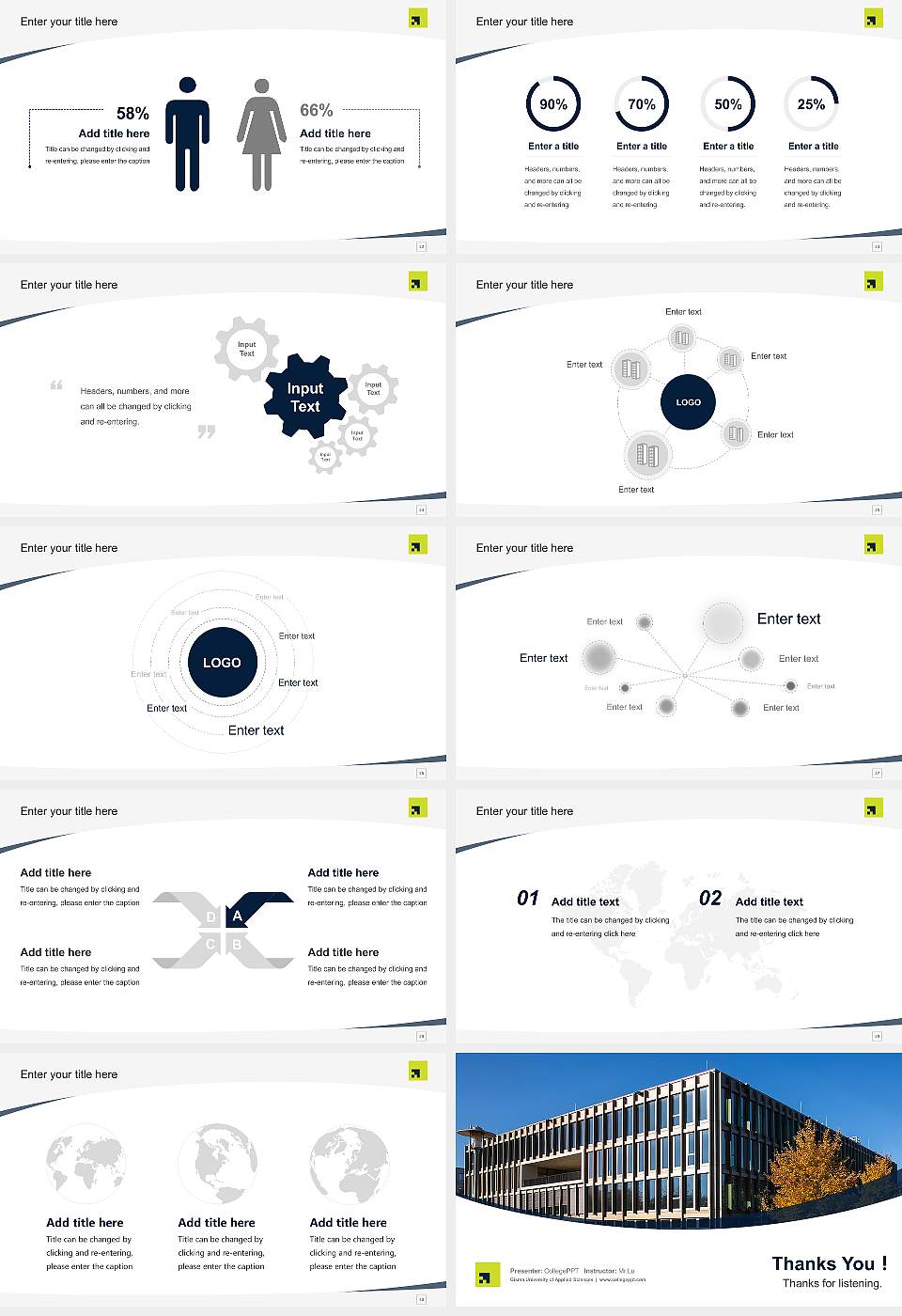Gisma University of Applied Sciences Course/Courseware Creation PPT Template16:9 ratio PPT effect preview image4