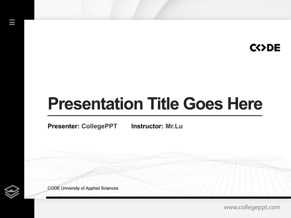 CODE University of Applied Sciences Thesis Proposal/Graduation Defense PPT Template4:3 ratio PPT effect preview image5