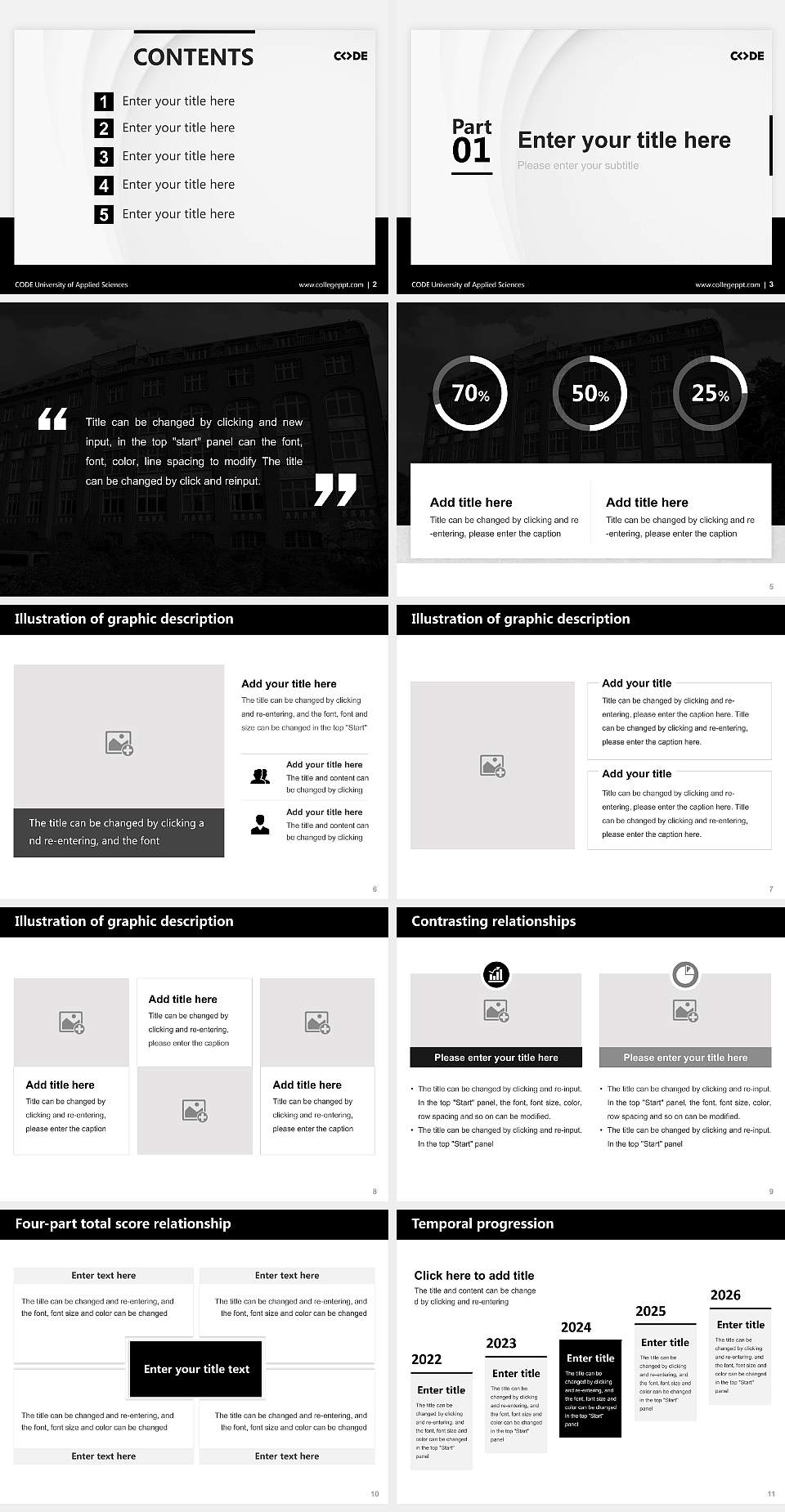 CODE University of Applied Sciences Thesis Proposal/Graduation Defense PPT Template4:3 ratio PPT effect preview image2