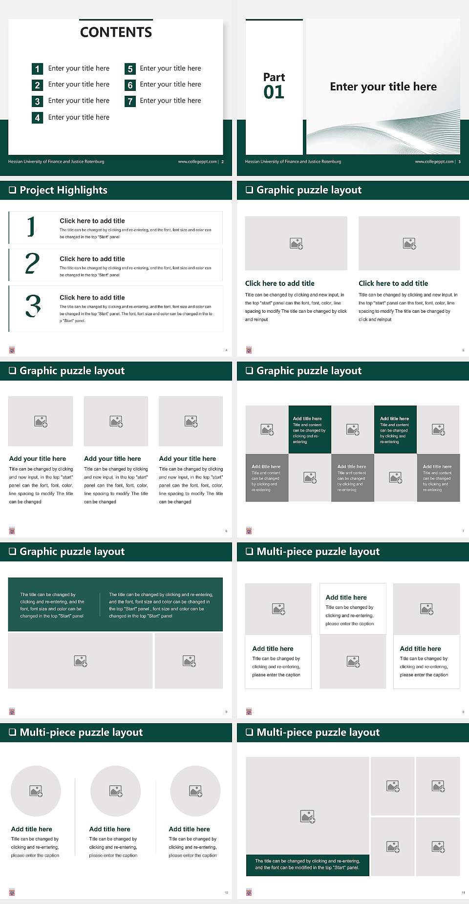 Hessian University of Finance and Justice Rotenburg General PPT Template4:3 ratio PPT effect preview image2