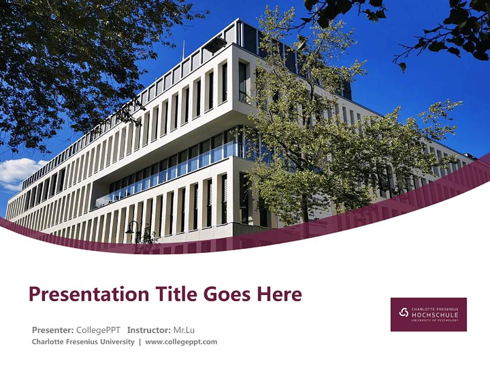 Charlotte Fresenius University Course/Courseware Creation PPT Template4:3 ratio PPT effect preview image5