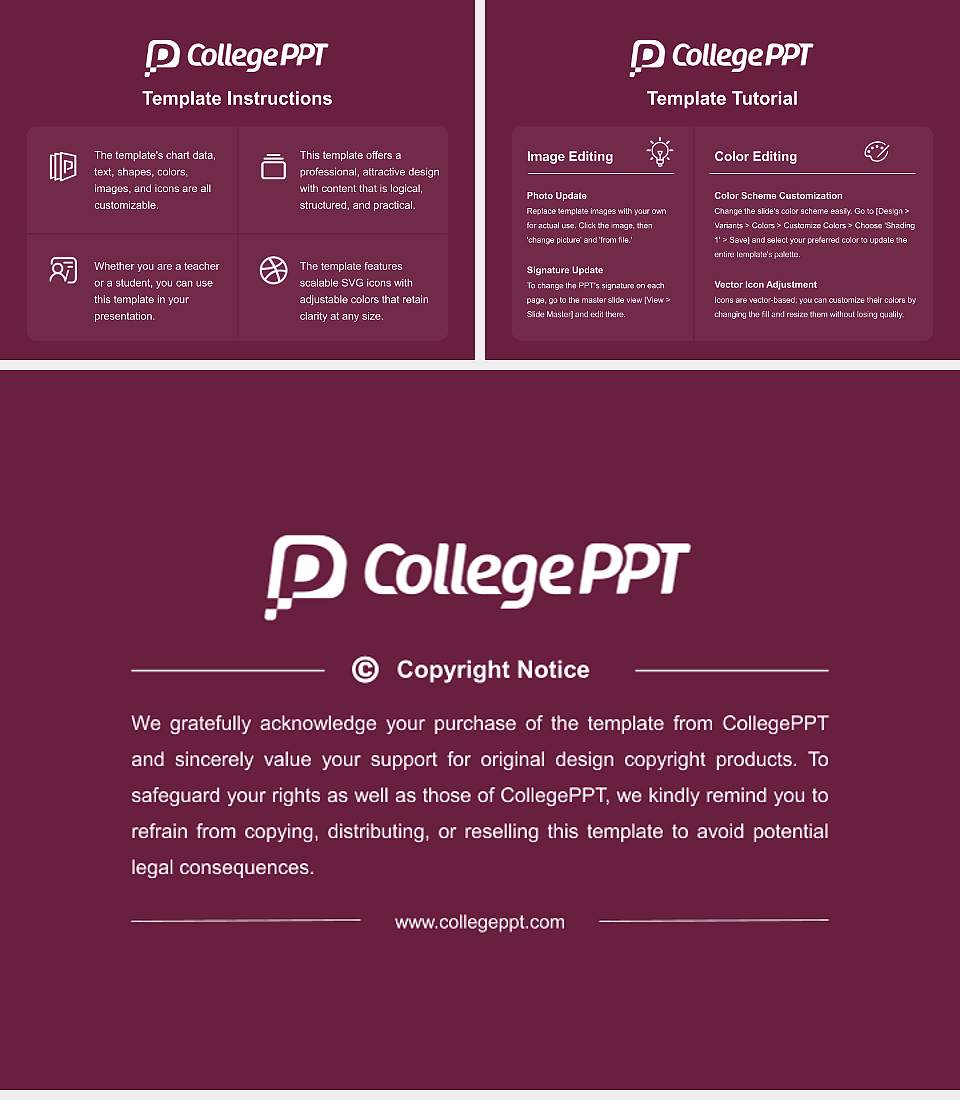 Charlotte Fresenius University Course/Courseware Creation PPT Template4:3 ratio PPT effect preview image5