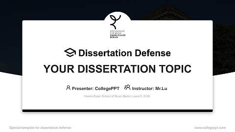 Hanns Eisler School of Music Berlin Graduation Thesis Defense PPT Template