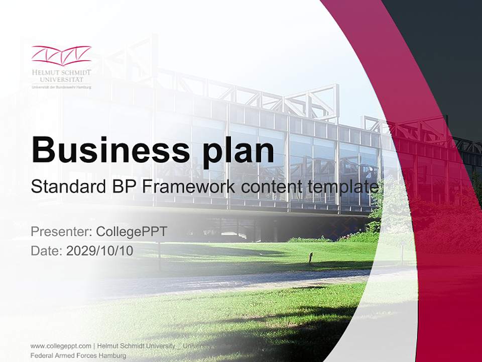 Helmut Schmidt University _ University of the Federal Armed Forces Hamburg Competition/Entrepreneurship Contest PPT Template4:3 ratio PPT effect preview image9