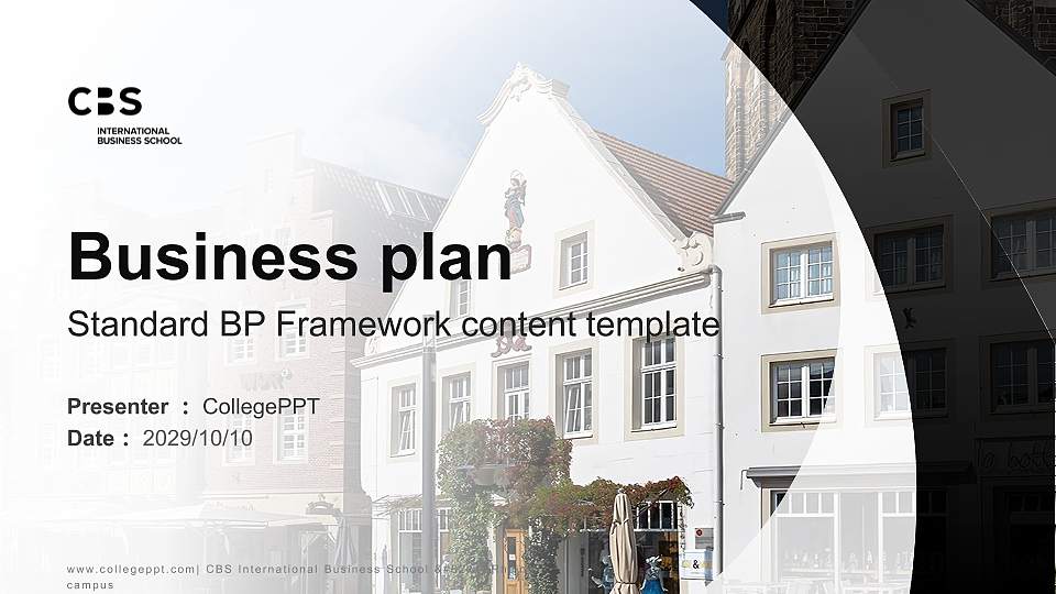 CBS International Business School – Rheine campus Competition/Entrepreneurship Contest PPT Template16:9 ratio PPT effect preview image
