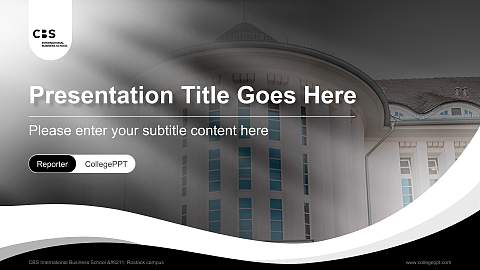 CBS International Business School – Rostock campus Lecture Sharing and Networking Event PPT Template