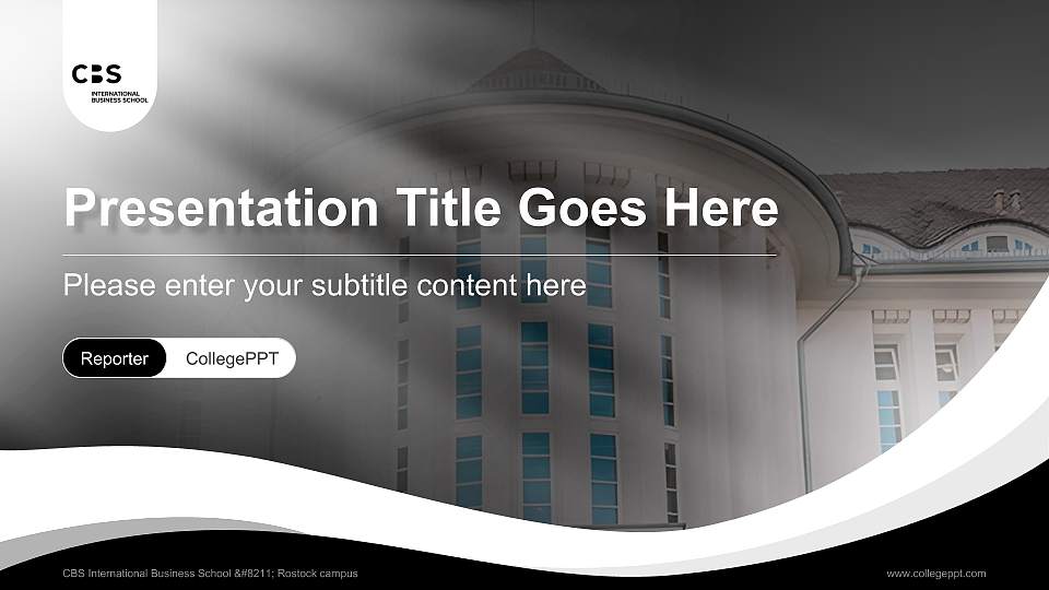 CBS International Business School – Rostock campus Lecture Sharing and Networking Event PPT Template16:9 ratio PPT effect preview image