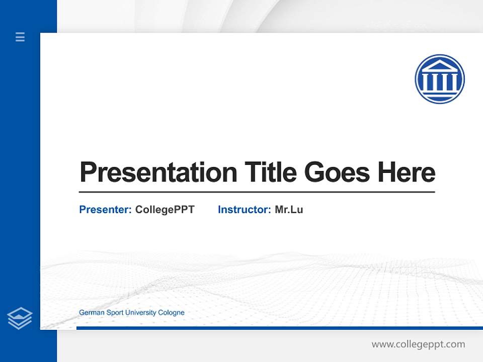 German Sport University Cologne Thesis Proposal/Graduation Defense PPT Template4:3 ratio PPT effect preview image5