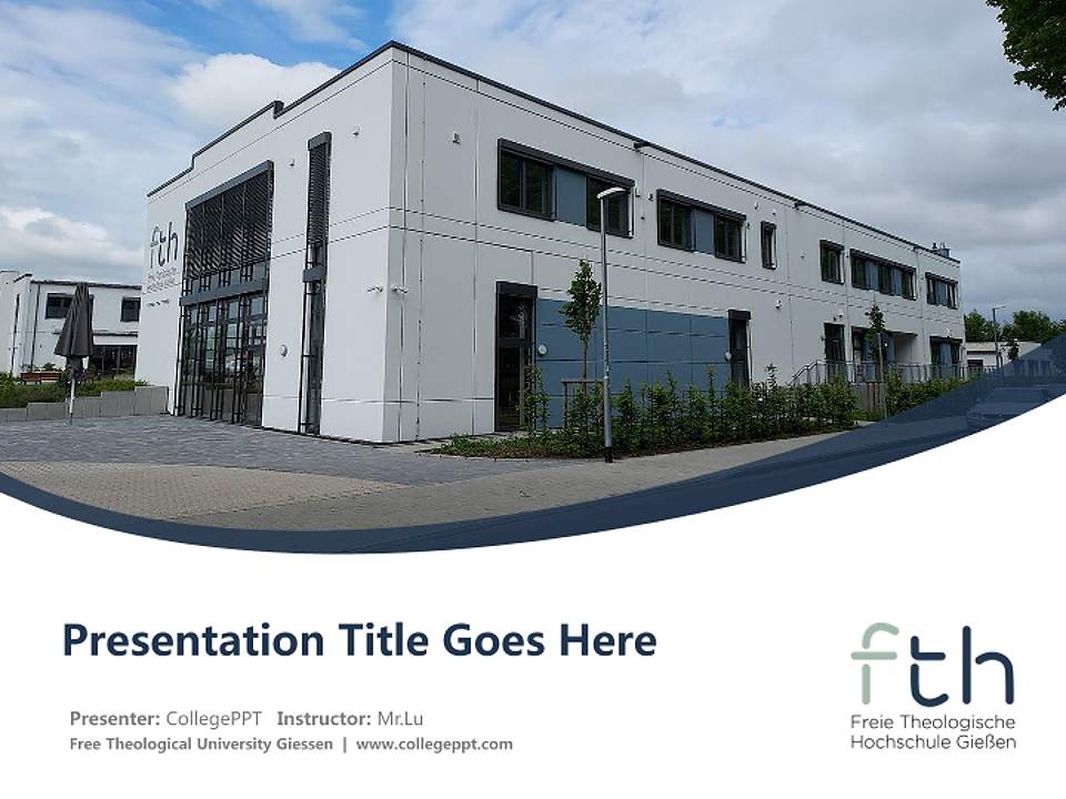 Free Theological University Giessen Course/Courseware Creation PPT Template4:3 ratio PPT effect preview image5