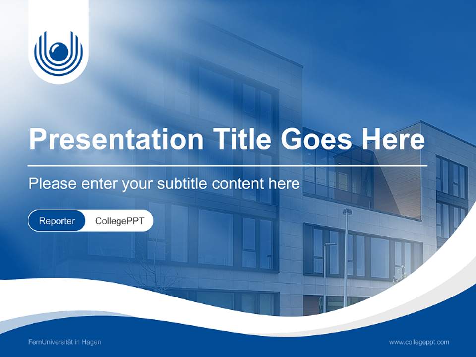 FernUniversität in Hagen Lecture Sharing and Networking Event PPT Template4:3 ratio PPT effect preview image4