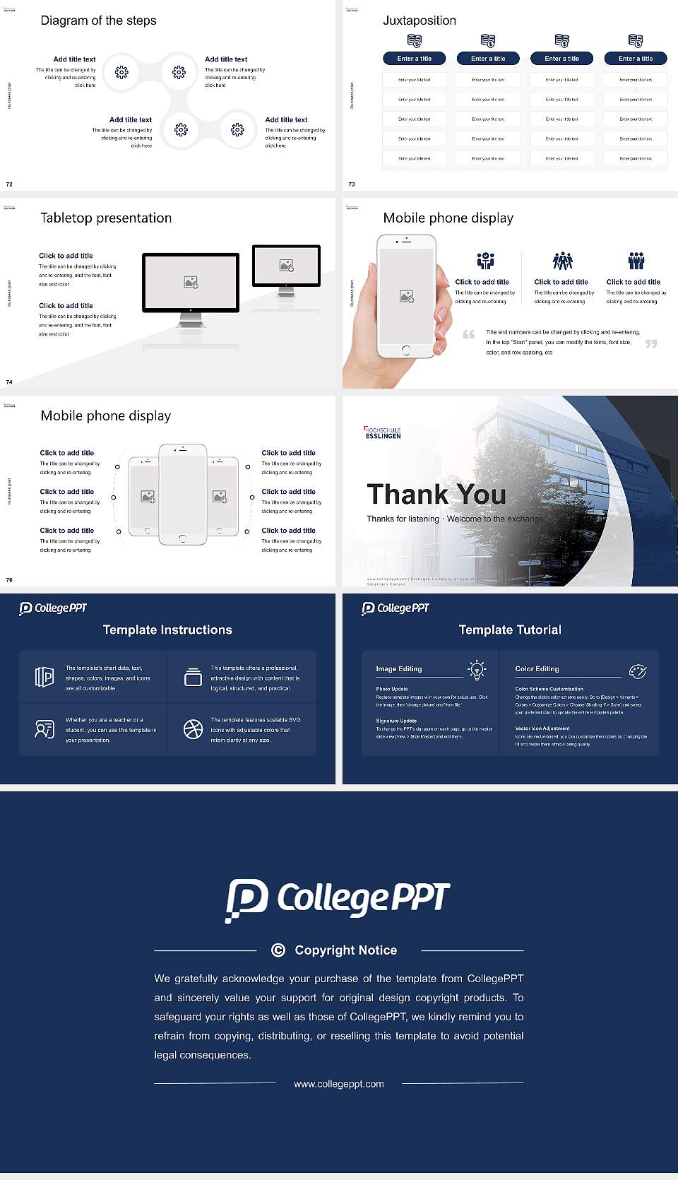 Esslingen University of Applied Sciences – Göppingen Campus Competition/Entrepreneurship Contest PPT Template16:9 ratio PPT effect preview image9